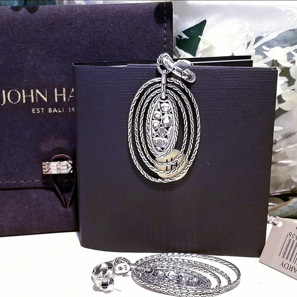 John Hardy Oval Drop Loop Earrings - Picture 3 of 5